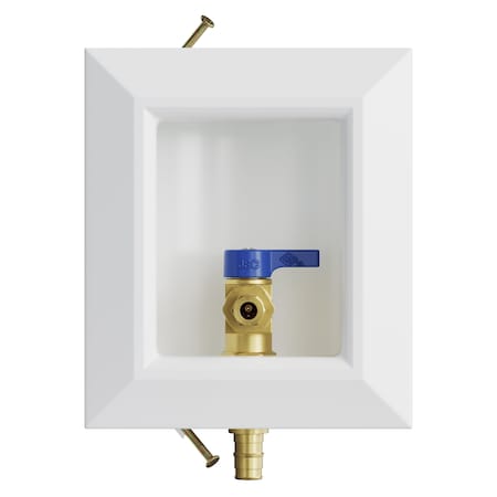 Jones Stephens Icemaker Box, Quarter Turn Valve with 1/2in. PEX F1960 Connection, Lead Free B05914LF